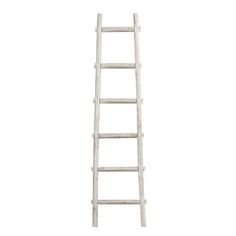 an old wooden ladder on a white background