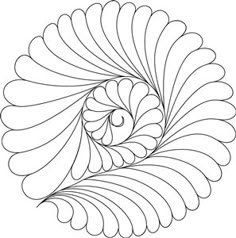 an image of a spiral shaped object with lines in the shape of a flower on it