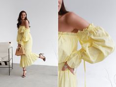 Natural cotton maxi summer dress in yellow sunny colour. Off the shoulder dress. Baby shower maternity dress. Material: 100% cotton, has linen under Colours: Blue, Mint, Lemon, White, Lavender SIZE/LENGTH: XS-115 cm (45,3'') S-115 cm (45,3'') M-117cm (46'') L-117cm (46'') Model on the Foto  171cm-67,3'', S size We can customize bigger/smaller size/ length for you as well. PRODUCT CARE  - It is recommended to use a delicate cycle at 40oC. - Hand wash. Feel Free to Ask Any Question about Sizing and Fit. FREE DELIVERY WORLWIDE! Summer Maternity Sundress, Maternity Sundress For Summer, Chic Summer Maternity Dress, Yellow Off-shoulder Midi Dress For Brunch, Chic Yellow Off-shoulder Maxi Dress, Yellow Off-shoulder Maxi Dress For Summer, Off-shoulder Summer Sundress For Spring, Yellow Off-shoulder Maxi Dress For Spring, Summer Off-shoulder Midi Dress For Daywear