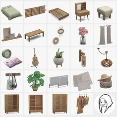 a bunch of different types of furniture and accessories