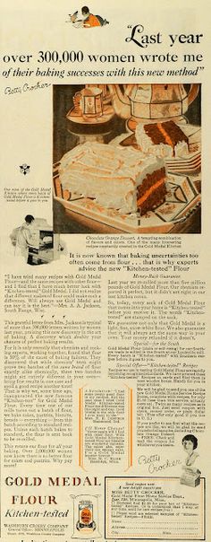 an old advertisement for gold medal pies with the words last year over 350, 000 women wrote me