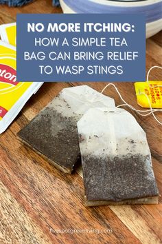 Tea bags aren't just for brewing - learn how they can be used to soothe and heal wasp stings. Himalayan Salt Water, Natural Wasp Repellent, Wasp Sting Remedy, Wasp Sting, Wasp Repellent