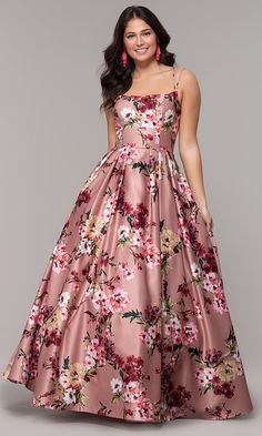 Floral Prom Dress Long, Floral Print Prom Dress, Floral Prom Dress, डिजाइनर कपड़े, Floral Dress Outfits, Printed Prom Dresses, Prom Dresses Long Pink, Floral Dress Formal, Dress With Floral Print