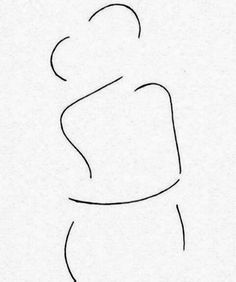 a line drawing of a woman's torso