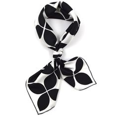 Trendy Black Silk Scarf, Trendy Black Silk Scarves, Trendy White Silk Scarf, Casual Black Scarves For Spring, Elegant Black Silk Scarf For Spring, Chic Spring Scarves, Elegant Summer Scarves For Work, Elegant Summer Scarves For Workwear, Trendy Black Scarves For Spring