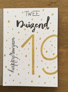 a card with the number ten on it that says, twee d'ingend