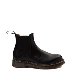 Dr. Martens 2976 Chelsea Boot - Black | Journeys Classic Slip-on Boots With Cushioned Footbed, Classic Ankle-high Chelsea Boots With Leather Footbed, Classic Boots With Cushioned Footbed, Medium Width, Classic Chelsea Boots With Leather Footbed, Ankle-high, Classic Slip-on Boots With Round Toe, Classic Slip-on Chelsea Boots With Leather Footbed, Classic Leather Chelsea Boots With Cushioned Footbed, Classic Slip-on Boots With Rubber Sole, Short Doc Martens