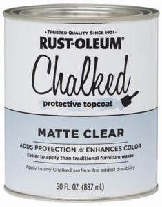 Hardware store usa |  30OZ CLR Chalked Finish | 287722 | RUST-OLEUM Rustoleum Chalked, Best Chalk Paint, Rustoleum Chalk Paint, Bed Makeover, Chalk Paint Projects, Matte Paint, Furniture Wax, Rust Oleum, Traditional Furniture