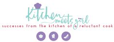 the kitchen that's girl logo is shown in purple and blue, with words above it