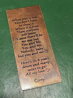 a bookmark with the words, when love is real, you don't need it