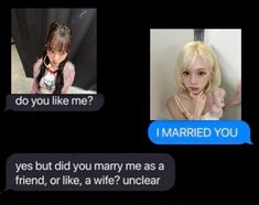 two girls are talking to each other on their cell phones, one is telling the other she's married