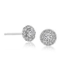 14K white gold diamond margarita halo stud earrings from the Reis-Nichols Collection. The earrings feature 18 round brilliant cut diamonds weighing approximately 1/4 ctw (.23-.27). Halo Stud Earrings, Halo Earrings Studs, Style Gift, Round Brilliant Cut Diamond, Brilliant Cut Diamond, White Gold Diamonds, Round Brilliant, Gold Diamond, Diamond Cuts