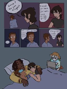 a comic strip with an image of people in bed