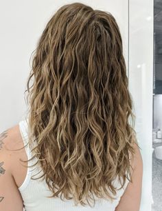 Beach Perm Medium, Loose Perms For Long Hair, Lightly Permed Hair, Different Types Of Perms For Medium Hair, Straight Hair Perm Before And After, Body Wave Perm Medium Hair Shoulder Length, Beach Wave Perm Medium Hair, Braid Perm Long Hair, Light Wave Perm