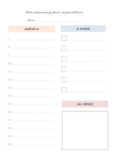 a printable planner with the words, my planning plan and agenda