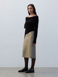 Editor's NotesThe item is a skirt that exhibits the draping quality characteristic of rayon fabric. It has a subtle gold hue, providing just the right amount of glossiness for an attractive point of interest. The skirt is designed with a slim fit and an elegant back slit, allowing for graceful movement. It is made from a thin material for flexibility and comfort, and it includes a smooth polyester lining.- Features the fluid draping of rayon material.- Subtle gold color adds a hint of luxury.- Glossy finish serves as a captivating detail.- Slim fit skirt with a back slit for an elegant silhouette.- Constructed from thin fabric to allow for flexible movement.- Lined with soft polyester for additional comfort.Measurements(in.)Size: Size (S/M)- Length: 20.47 / 20.47- Waist: 13.58 / 14.57- Hip Slim Fit Skirts, Graceful Movement, Fit Skirt, Rayon Fabric, Gold Color, Midi Skirt, Slim Fit, Clothes For Women, How To Wear