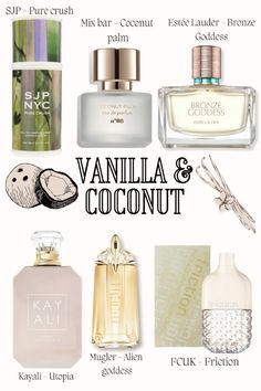 Coconut Perfume, Fragrance Lab, Fragrances Perfume Woman, Vanilla Perfume, Perfume Collection Fragrance, Shower Skin Care, Body Smells, Vanilla Coconut, Perfume Scents