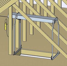 Truss Leg Kit for Attic Lift Model 24 Versalift Luxury Garage Design, Attic Truss, Home Elevators, Diy Sheds, Loafing Shed