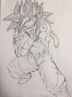 a drawing of gohan from dragon ball