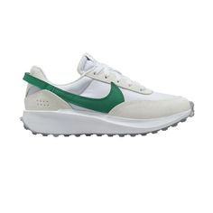 Brand New Women’s 6.5/Mens 5 White/Malachite-Lt Smoke Grey Green Running Shoes With Textured Sole And Round Toe, Green Running Shoes With Textured Sole, Green Sporty Running Shoes With Textured Sole, Sporty Green Running Shoes With Textured Sole, Green Sneakers For Running Errands In Spring, Waffle Debut Nike, Nike Air Huarache Women, Nike Roche, Nike Waffle Debut