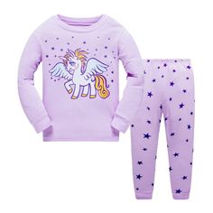 Made Of 100% Cotton Breathable And Thermal Fabric. Purple Unicorn Pattern. Imported Fabric Type Cotton Material 100% Cotton Feature Breathable, Thermal Technics Printed Season: All Season Playful Unicorn Print Sleepwear For Sleepover, Playful Unicorn Print Sleepwear, Pink Unicorn Print Sleepwear For Bedtime, Cute Unicorn Print Sleepwear For Loungewear, Pink Unicorn Print Sleepwear, Unicorn Print Cotton Sleepwear For Loungewear, Cute Nightwear, Cotton Sleepwear, Girls Pajamas