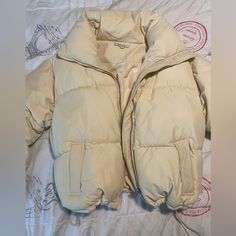 Brand New, Never Worn Cream Puffer Coat, Forever 21 Jacket, Puffer Coat, Forever 21, Puffer, Jackets & Coats, Jackets For Women, Brand New, Cream