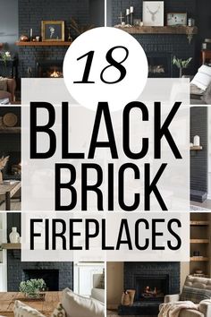 Transform your living space with a stunning black brick fireplace. From modern farmhouse to painted finishes, these 18 designs will inspire your next home project! Updated Brick Fireplace, Black Painted Fireplace, Update Brick Fireplace, Black Fireplace Wall, Modern Brick Fireplace, Brick Fireplace Remodel, Brick Fireplace Decor, Black Brick Fireplace, Painted Stone Fireplace