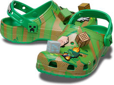 hoose Your Mode: New Minecraft x Crocs AR games! Scan the creeper rivet with your phone to open a link where you can play two free Minecraft x Crocs Augmented Reality games.
Find Your Size: These Minecraft kids' shoes offer a relaxed fit. If you little one is a half size, we suggest sizing down to the next largest whole size. Minecraft Shoes, Augmented Reality Games, Minecraft Logo, Flat Character, Ar Game, The Creeper, Saltwater Sandals, High Heel Slippers