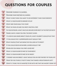 Question For Couples, Smart Habits, Question Games For Couples, Boyfriend Questions, Relationship Journal, Couples Journal, Questions For Couples, Conversation Starters For Couples, Intimate Questions