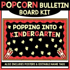 popcorn bulletin board kit for kids to write and draw with pop - n - go posters