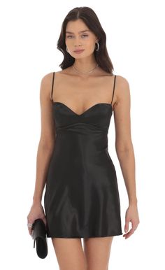 Satin Sweetheart Neck Dress in Black | LUCY IN THE SKY Black Sweetheart Dress, Sweetheart Neck Dress, Sweetheart Neck Dresses, Cute Homecoming Dresses, Lucy In The Sky, Winter Formal, Loungewear Jumpsuit, Sweetheart Dress, Gala Dresses