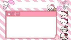 the hello kitty theme is pink and white