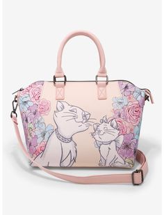 Loungefly Disney The Aristocats Marie & Duchess Floral Satchel Bag | Hot Topic Loungefly Purse, Aristocats Marie, The Aristocats, Marie Aristocats, Loungefly Bag, Tall Hoodies, Disney Bag, Loungefly Disney, Guitar Strap