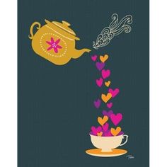 Tea Love Poster Print by Teresa Woo-VARPDXWOO164 Image 1 Teabag Art, Tea Love, Tea Quotes, Love Poster, Tea And Books, Woodworking Box, Cuppa Tea, Love Posters, My Cup Of Tea