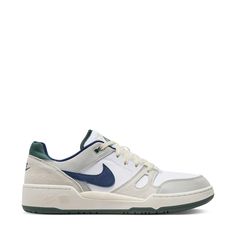 Go full force with old-school-inspired shoes. These Nike Full Force Low men's shoes will make your retro dreams come true with its pared-back design, '80s style stitching, and varsity-inspired colors. The comfort and durability, however, is all modern, so they're easy to wear anytime, anywhere. Leather upper ages to soft perfection. Varsity-inspired colorways to match every mood and look. Exposed foam lets you feel the softness running fully underfoot. Foam midsole. Rubber outsole. Retro Basketball Shoes With Rubber Sole For Streetwear, Retro Streetwear Lace-up Basketball Shoes, Vintage Nike Sneakers With Boost Midsole, Retro Basketball Shoes With Contrast Sole For Streetwear, Vintage Nike Sneakers With Boost Technology, Retro Basketball Shoes With Contrast Sole, Nike Retro Leather Skate Shoes, Nike Retro Skate Shoes With Gum Sole, Retro Nike Leather Skate Shoes