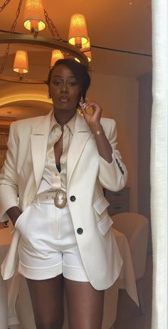 Retirement Party Outfits For Black Women, Summer Black Outfits For Women, Short Suits For Women, All White Party Outfits, Corporate Outfits, Brunch Outfit, Casual Chic Outfit, Looks Chic, Shirtdress