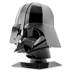 a star wars helmet is shown in black and white