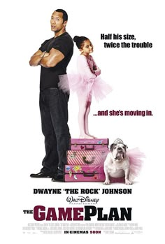 the movie poster for the game plan with a man and woman standing next to each other