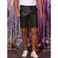 These PU leather shorts add a stylish element to your wardrobe. These PU shorts can be paired with different short-sleeved shirts to create your fashionable look and create a sunny image in the summer. These PU shorts are a great choice for parties, disco, hip-hop, music festivals, and stage performances. Hand Wash Only. Sunny Images, Slim Vest, Hip Hop Party, Shipt Shopper, Leather Shorts, Online Purchase, Music Festival, Fabric Care, Fitness Fashion