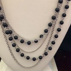 Hot Topic Multi Black/Silver Beaded Chains New , Never Worn. There Is A Clasp. Hot Topic Jewelry, Beaded Chain, Hot Topic, Womens Jewelry Necklace, Black Silver, Jewelry Necklaces, Necklaces, Women Jewelry, Chain