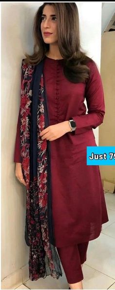 Dress Designs For Stitching, Salwar Neck Designs, Simple Frock Design, Stylish Kurtis Design, Long Frock Designs, Long Gown Design, Simple Frocks, Churidar Designs, Simple Kurta Designs