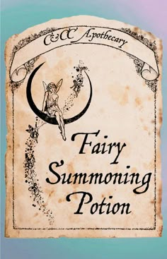 an old book with the title fairy summoning potton