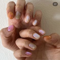 Jelly Nail Art, Nails Basic, Summer Nail Polish, Rainbow Sherbet, Jelly Nails, Sweet Soul, Minimalist Nails, Fire Nails, Dream Nails