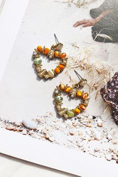 The Moment I Knew Earrings // Orange | Sage and Paige. The Moment I Knew, Jewelry Inspo, Work Fashion, Spice Up, Apricot, Fashion Earrings, Spice Things Up, Contrasting Colors, Statement Earrings