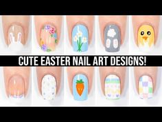 Cute Nail Art 2024 🐰 Easy Easter Nail Art Design Compilation - YouTube Nails Easter, Bunny Nails, Easter Nail Designs, Nail Blog, Chocolate Bunny