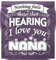 a purple t - shirt with the words, nothing feels better than hearing i love you