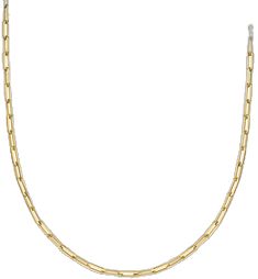 Modern 14k Gold Chain Necklace With Polished Finish, Modern Chain Necklace For Formal Occasions, Modern Round Chain Necklace For Formal Events, Modern Yellow Gold Chain Necklace With Polished Finish, Modern Formal Necklace With Paperclip Chain, Modern Formal Paperclip Chain Necklace, Modern Paperclip Chain Necklace For Formal Occasions, Gold-tone Paperclip Chain Necklace For Formal Occasions, Luxury Paperclip Necklaces For Formal Events