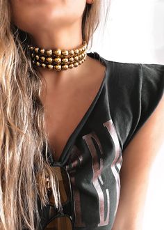 Bohemian Choker Necklace, Unique Statement Necklace, Jewelry Casual, Charm Choker Necklace, Choker Style Necklace, Handmade Jewel, Statement Choker Necklace, Chunky Jewelry, Gold Statement Necklace