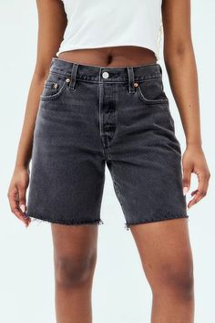 Levi's 501 90s Washed Black Denim Shorts | Urban Outfitters UK Off Black, Heritage Brands, Black Fits, Black Denim Shorts, Cheetah Print, Lifestyle Brands, Black Denim