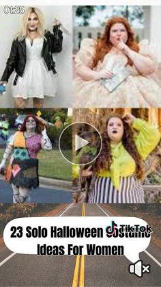 the video features images of women dressed as witches and clowns, including an orange haired woman